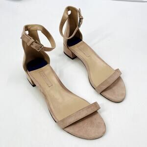 Stuart Weitzman 8.5 Pink Suede Block heel Sandals